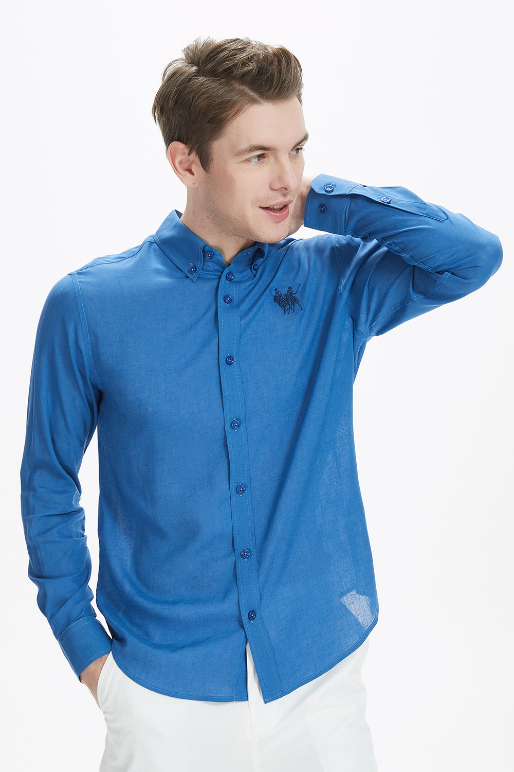 Light Navy Shirt For Men