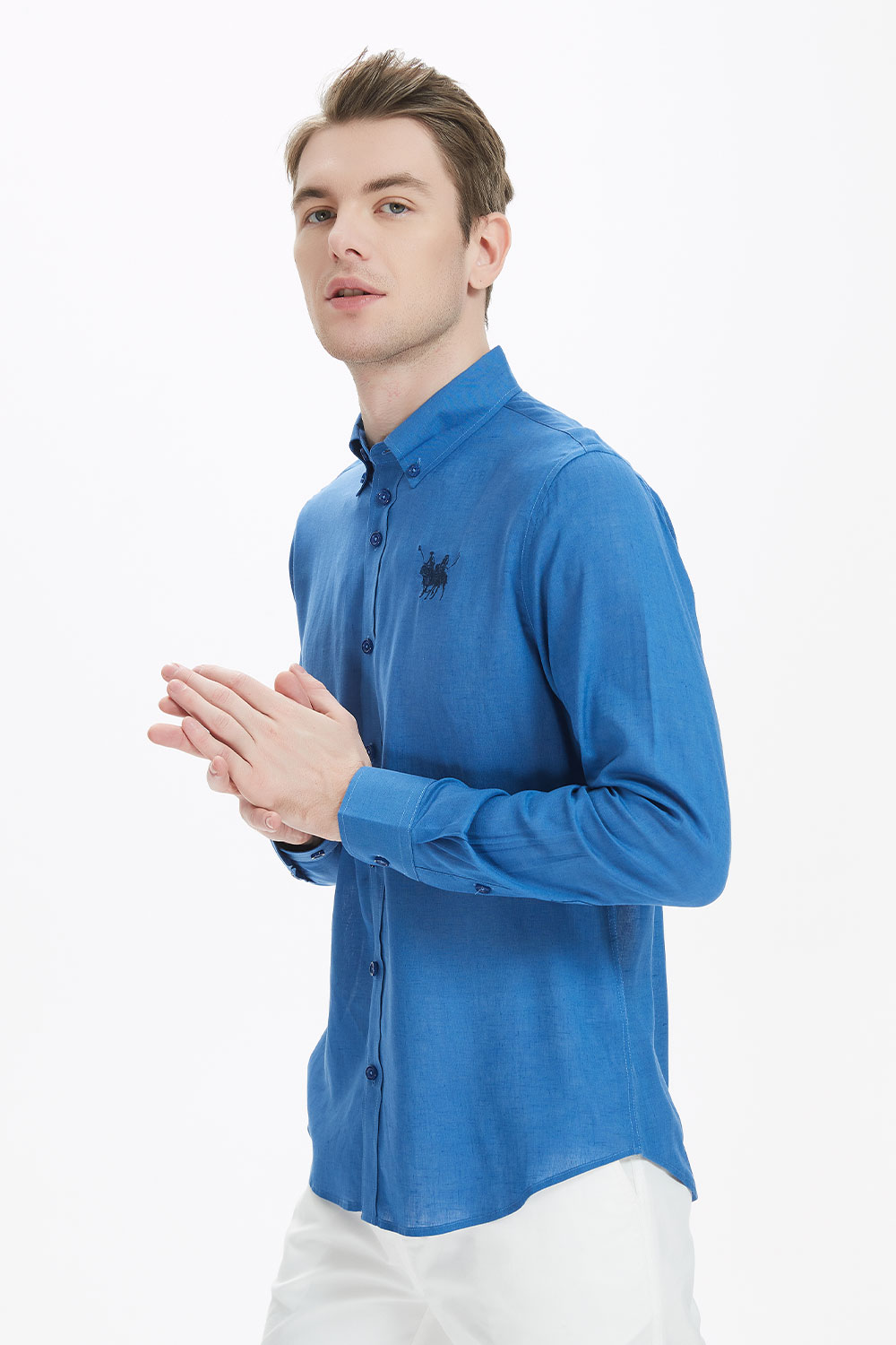 Light Navy Shirt For Men